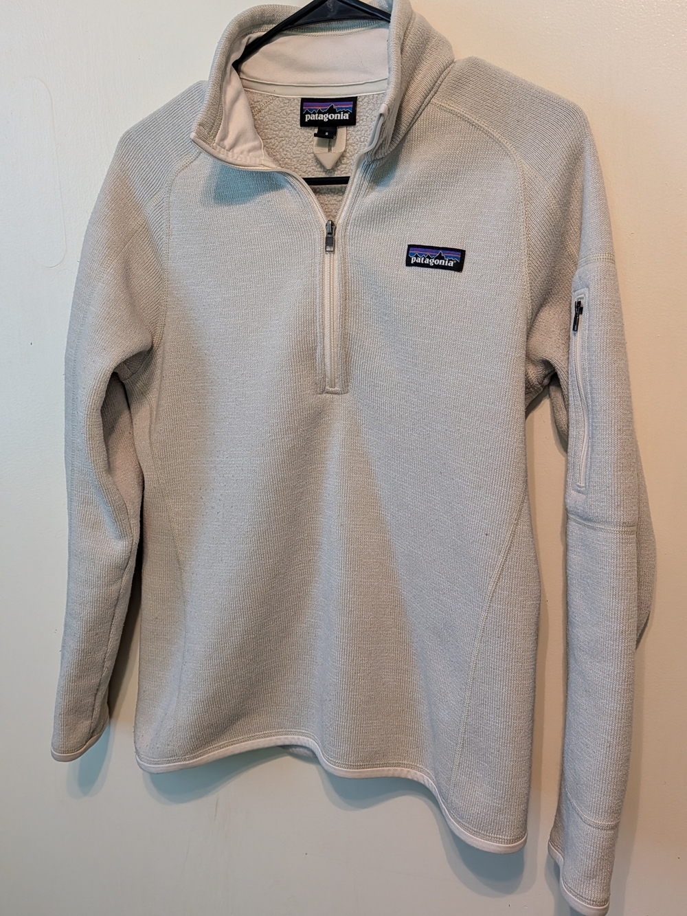 Patagonia Half-Zip Pullover Women Small S - Light Taupe